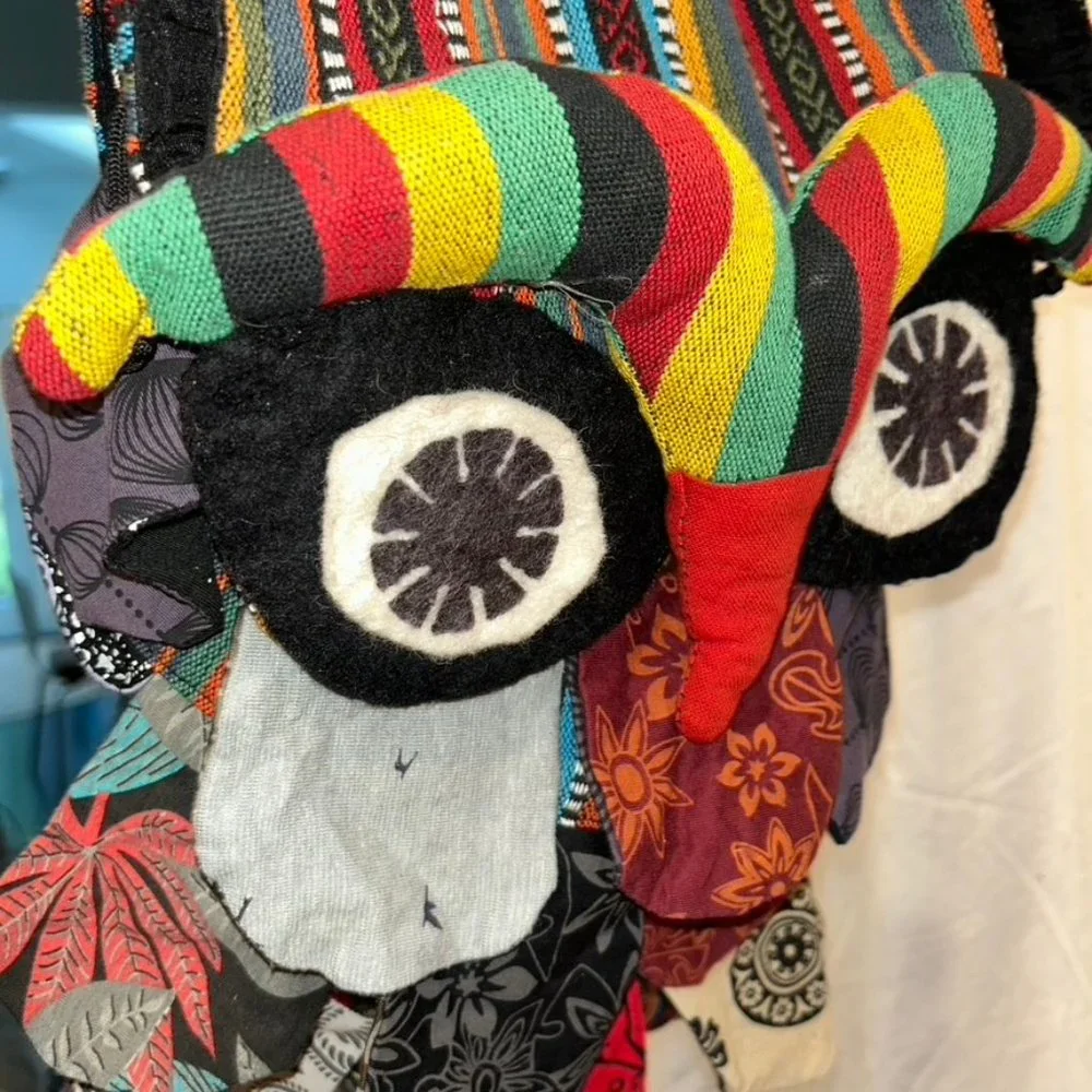 African Patchwork OWL cotton back pack TRAVEL